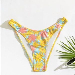 shein floral bikini bottoms
